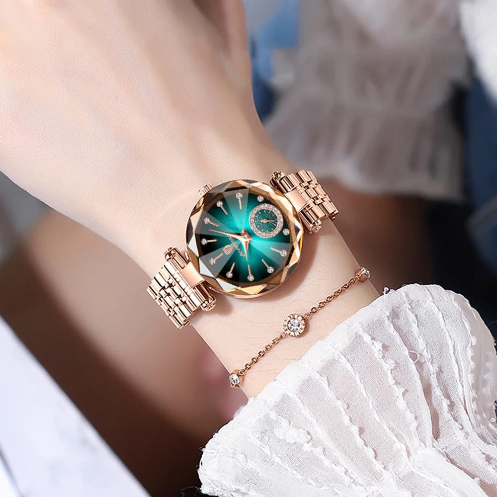 POEDAGAR Elegant Luxury Women's Quartz Watches Waterproof Stainless Steel Watch for Woman Casual Fashion Ladies Wristwatch reloj