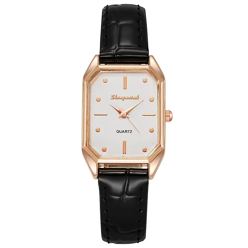 2025 Women Vintage Watches Casual Leather Belt Watch Simple Ladies Small Dial Quartz Wristwatches Luxury Clock Wrist Reloj Mujer
