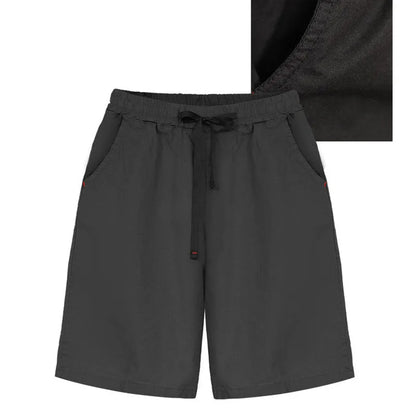 Women's Big Size Bermuda Shorts, High Waist, Cotton, Lace-Up, Knee Length, Casual Streetwear, Summer