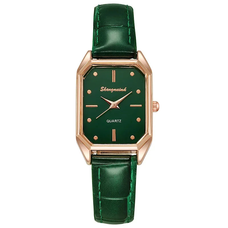 2025 Women Vintage Watches Casual Leather Belt Watch Simple Ladies Small Dial Quartz Wristwatches Luxury Clock Wrist Reloj Mujer