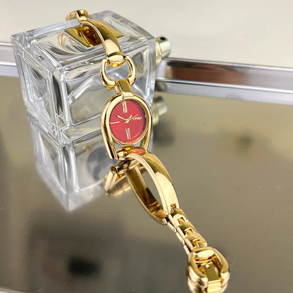 Simple Women's Quartz Wrist Watches Stainless Steel Strap Small Dial Fashionable Exquisite Quartz Watch for Women