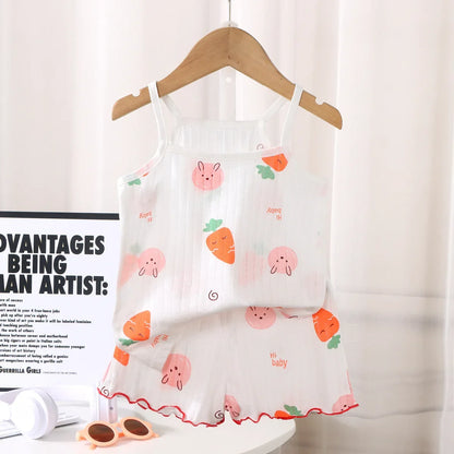 Tops+shorts Set Summer Set for Girls Suit