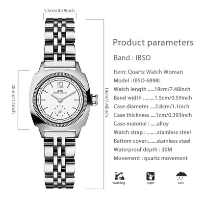 Luxury Brand Women Watches Steel Golden Waterproof Original Female Wristwatches New In High Quality Silver Hand Clock Lady Gifts