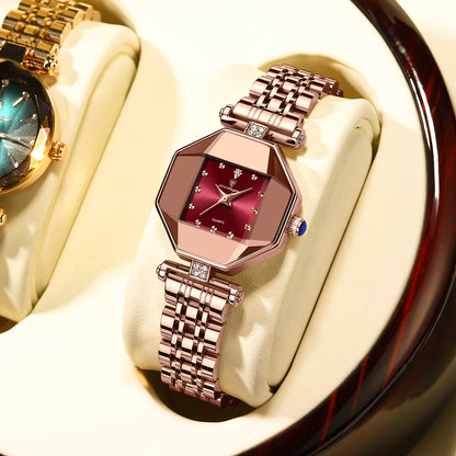 POEDAGAR Luxury Brand Women Watch Stainless Stain Waterproof Quartz Watches For Woman Fashion Simple Rose Gold Ladies Watch Gift