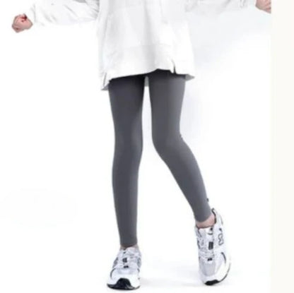 Autumn Solid Kid Leggings Girl Thin Tights Sweatpants 2+y Child Casual Ankle Length Pants Spring Toddler Skinny Cropped Trousers
