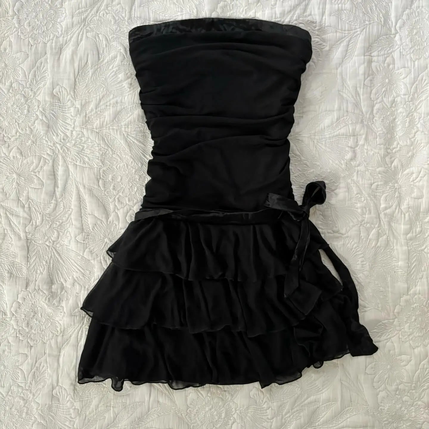 Harajuku Retro Y2K E-Girl Casual Dress Sexy Slim Chic Graphic Print Lace-Up Halter Neck Dresses Goth Grunge Fairycore Streetwear