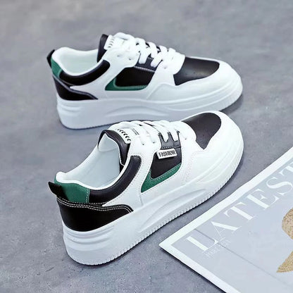 Korean Version of Mesh White Shoes for Women's Breathable Thick-soled Korean Version of Board Shoes for Women's Student Shoes