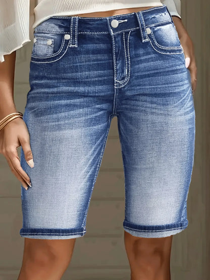 Fashionable Distressed Denim Shorts for Women 40+ | New Arrival High Cost-Performance Jeans