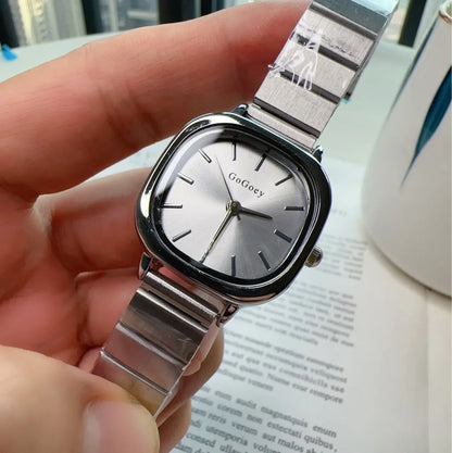 2025 New Luxury Ladies Quartz Watch Fashion Simple Gold Women Stainless Steel Clock Wristwatches Gifts Dropshipping Montre Femme