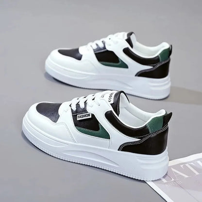 Korean Version of Mesh White Shoes for Women's Breathable Thick-soled Korean Version of Board Shoes for Women's Student Shoes