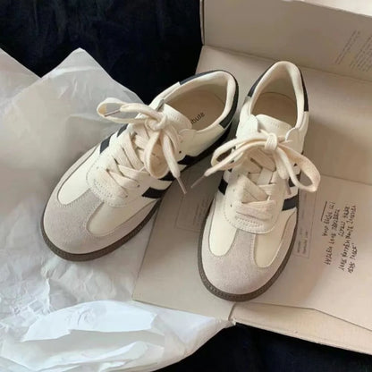 Large Size Casual Frosted Plate Shoes Female Spring and Summer New Fashion Hundred Matching Retro De Training Shoes Women