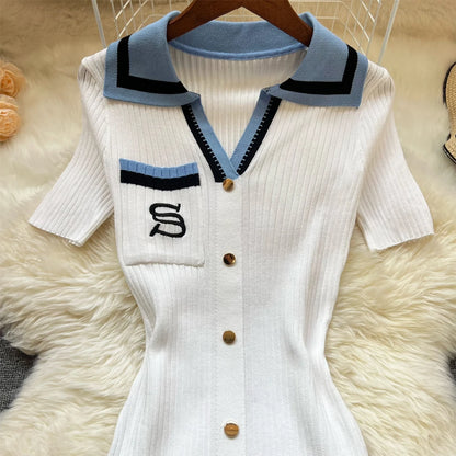 YuooMuoo Brand Fashion Summer Knitted Dress Women 2025 New Y2K Embroidery Long Bodycon Sweater Dress Streetwear Lady Vestidos