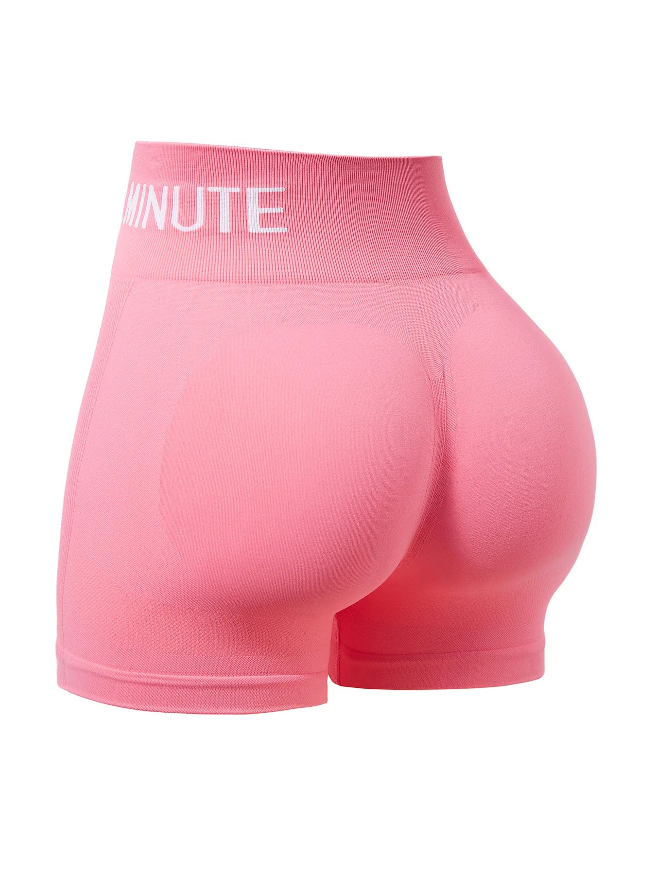 Ladies' seamless, high-elastic three-point fitness letter-shaped shorts, high-waisted peach-buttock sports hip-lifting shorts