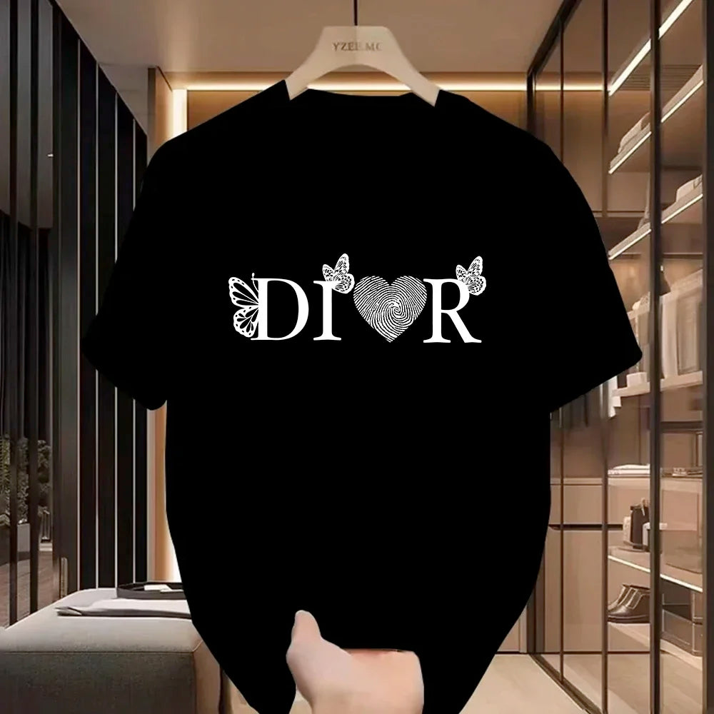 Women Casual T-Shirt Harajuku Y2k Designer Ladies Luxury Tees Female Vintage Trendy Pullover T Shirts