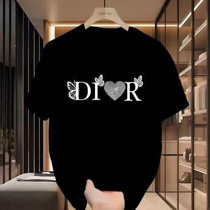 Women Casual T-Shirt Harajuku Y2k Designer Ladies Luxury Tees Female Vintage Trendy Pullover T Shirts