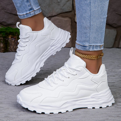 Fashion Woman Vulcanize Platform Casual Sneakers Women Flats Mesh Breathable Running Walking Shoes Chunky Sports Shoe