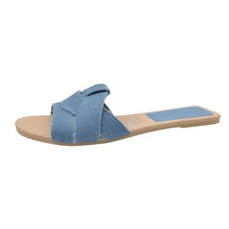 2024 New Fashion Slippers Women Sexy Flat Sandals Casual Ladies Sand Beach Slippers Elegant Fish Mouth Slippers Women