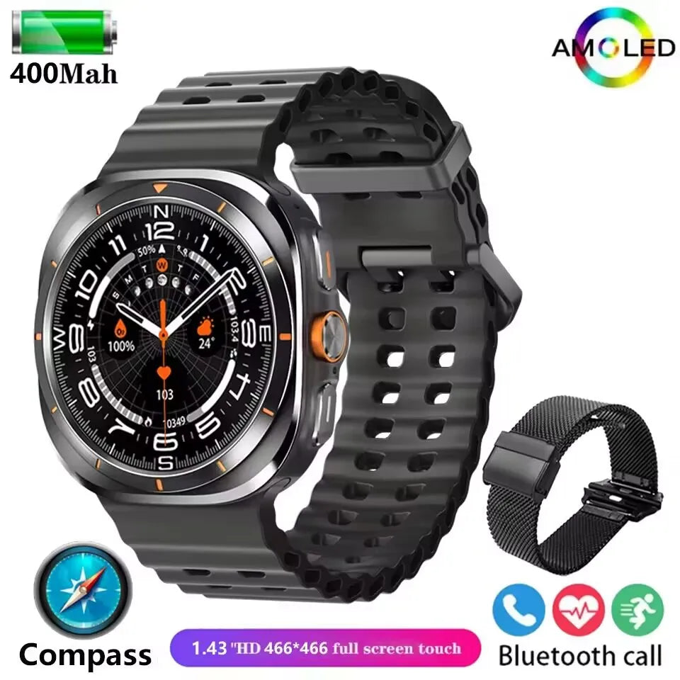 2025 Galaxy Watch 7 Ultra 47mm Smart Watch Bluetooth Call Men GPS NFC 47mm AMOLED Fitness Tracker Health Smartwatch For Samsung