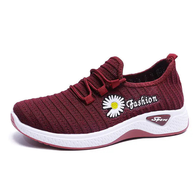 Adult sneakers, women's light running shoes, net shoes, comfortable soft soled sneakers, women's breathable casual single shoes