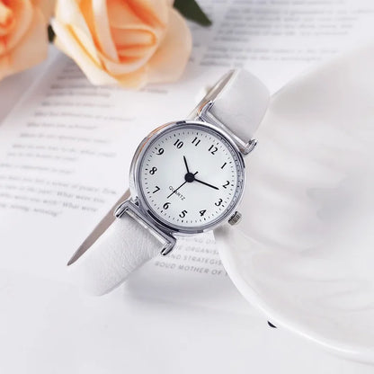 2025 Women Vintage Watches Casual Leather Belt Watch Simple Ladies Small Dial Quartz Wristwatches Luxury Clock Wrist Reloj Mujer