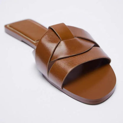 2024 New Fashion Slippers Women Sexy Flat Sandals Casual Ladies Sand Beach Slippers Elegant Fish Mouth Slippers Women
