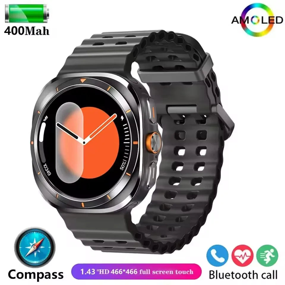 2025 Galaxy Watch 7 Ultra 47mm Smart Watch Bluetooth Call Men GPS NFC 47mm AMOLED Fitness Tracker Health Smartwatch For Samsung