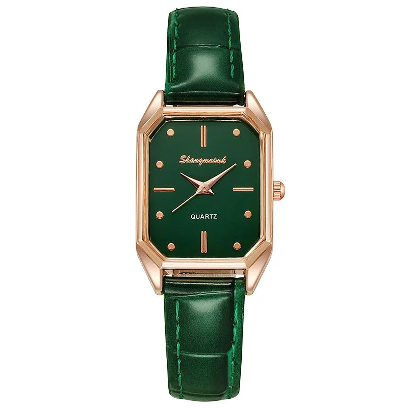 2025 Women Vintage Watches Casual Leather Belt Watch Simple Ladies Small Dial Quartz Wristwatches Luxury Clock Wrist Reloj Mujer