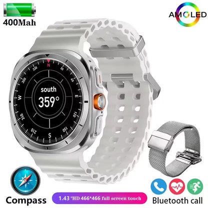2025 Galaxy Watch 7 Ultra 47mm Smart Watch Bluetooth Call Men GPS NFC 47mm AMOLED Fitness Tracker Health Smartwatch For Samsung