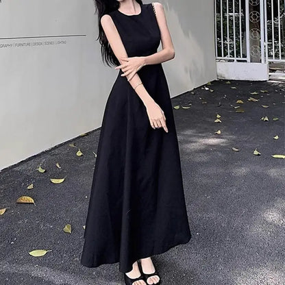 Slimming Sleeveless Dress for Children in Summer 2025 A New Design with A Unique and Niche French Style Petite and Elegant Dress