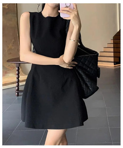 Slimming Sleeveless Dress for Children in Summer 2025 A New Design with A Unique and Niche French Style Petite and Elegant Dress