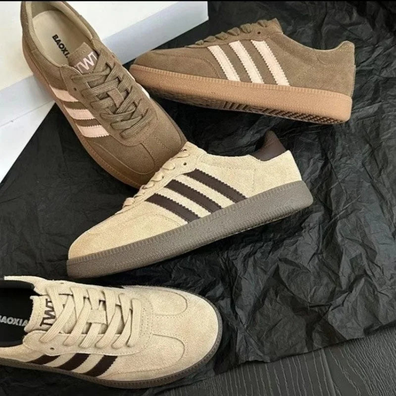 Large Size Casual Frosted Plate Shoes Female Spring and Summer New Fashion Hundred Matching Retro De Training Shoes Women