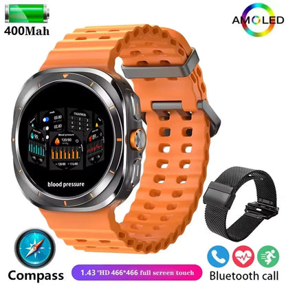 2025 Galaxy Watch 7 Ultra 47mm Smart Watch Bluetooth Call Men GPS NFC 47mm AMOLED Fitness Tracker Health Smartwatch For Samsung