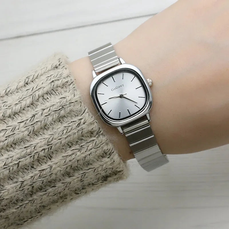 2025 New Luxury Ladies Quartz Watch Fashion Simple Gold Women Stainless Steel Clock Wristwatches Gifts Dropshipping Montre Femme