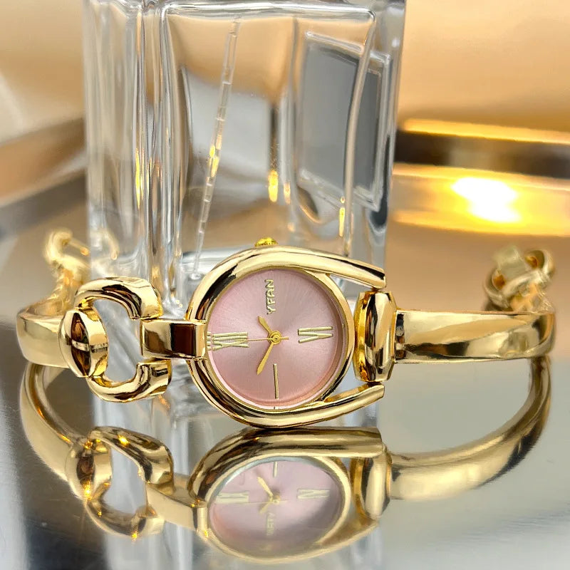 Simple Women's Quartz Wrist Watches Stainless Steel Strap Small Dial Fashionable Exquisite Quartz Watch for Women