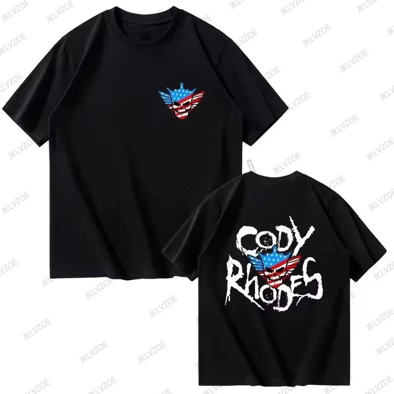 New Arriavl Summer WWE Cody Rhodes Printed Cotton Men's Tshirts Short Sleeve O-neck Tees Sports Casual Oversized Kids/Adult Tops