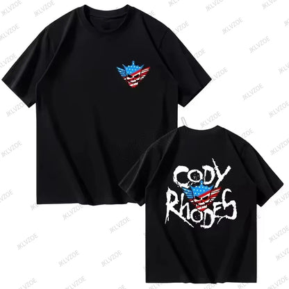 New Arriavl Summer WWE Cody Rhodes Printed Cotton Men's Tshirts Short Sleeve O-neck Tees Sports Casual Oversized Kids/Adult Tops