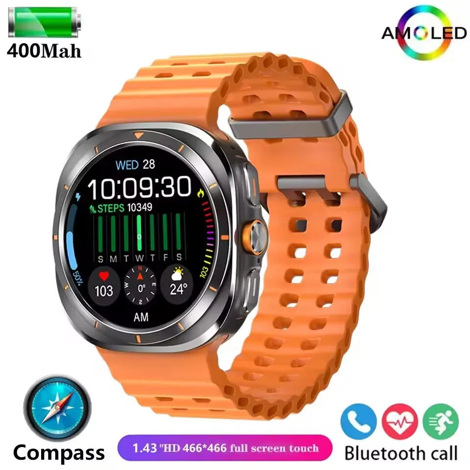 2025 Galaxy Watch 7 Ultra 47mm Smart Watch Bluetooth Call Men GPS NFC 47mm AMOLED Fitness Tracker Health Smartwatch For Samsung