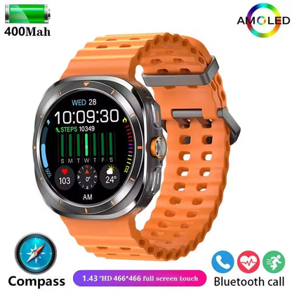 2025 Galaxy Watch 7 Ultra 47mm Smart Watch Bluetooth Call Men GPS NFC 47mm AMOLED Fitness Tracker Health Smartwatch For Samsung