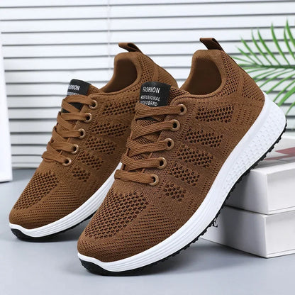 2025 Spring New Fashion Women's Shoes Soft Walking Flats Non-slip Casual Sport Tennis Shoes Athletic Sneakers for Lady