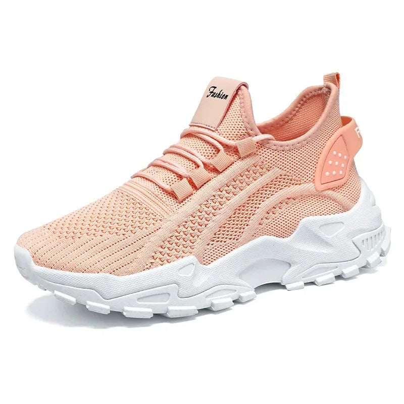 Women's Summer New Running Shoes Breathable Mesh Retro Thick Bottom Dad Casual Sports Shoes Comfortable EVA Insole Polyester Fib